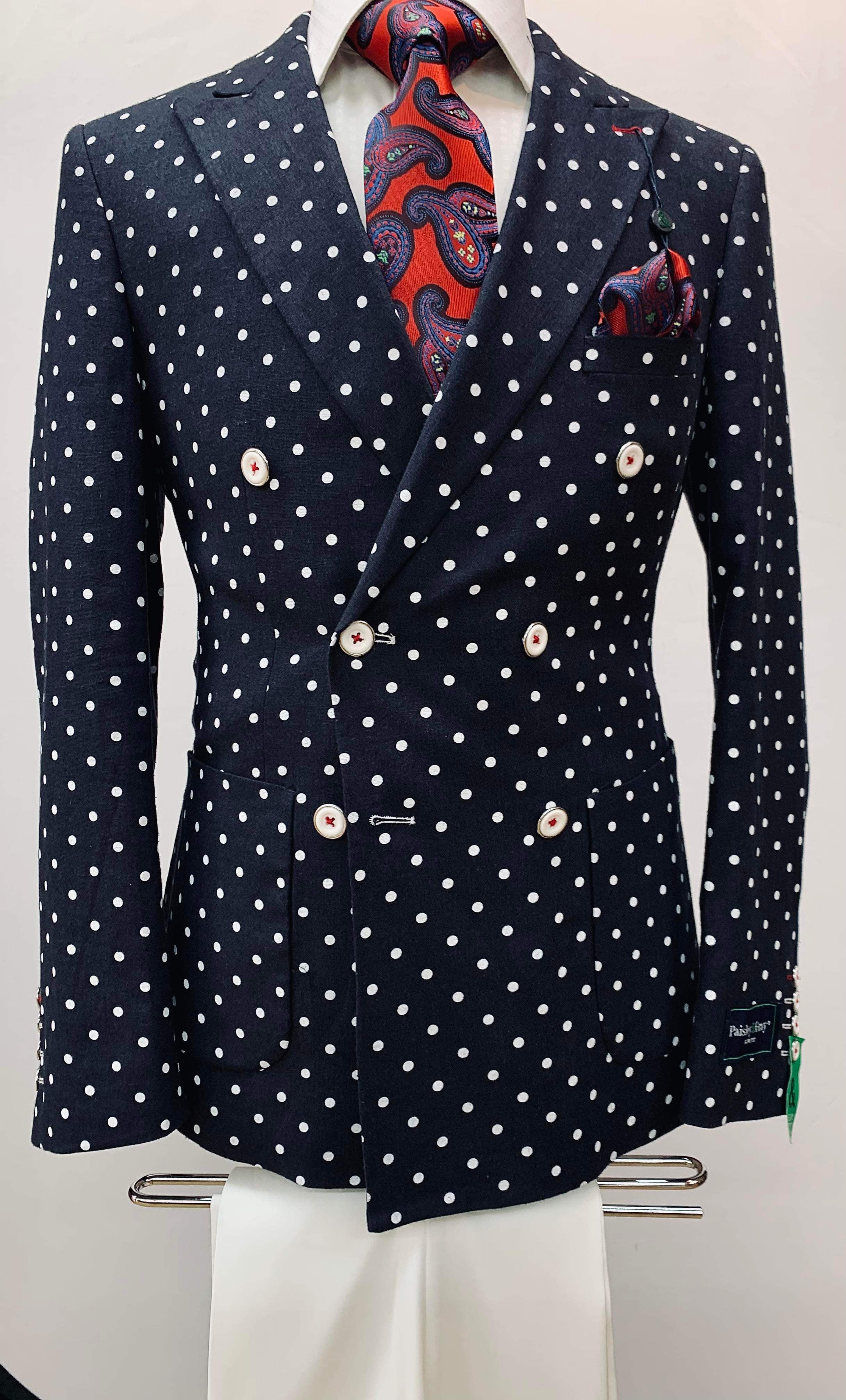 Polka dot pant top suit