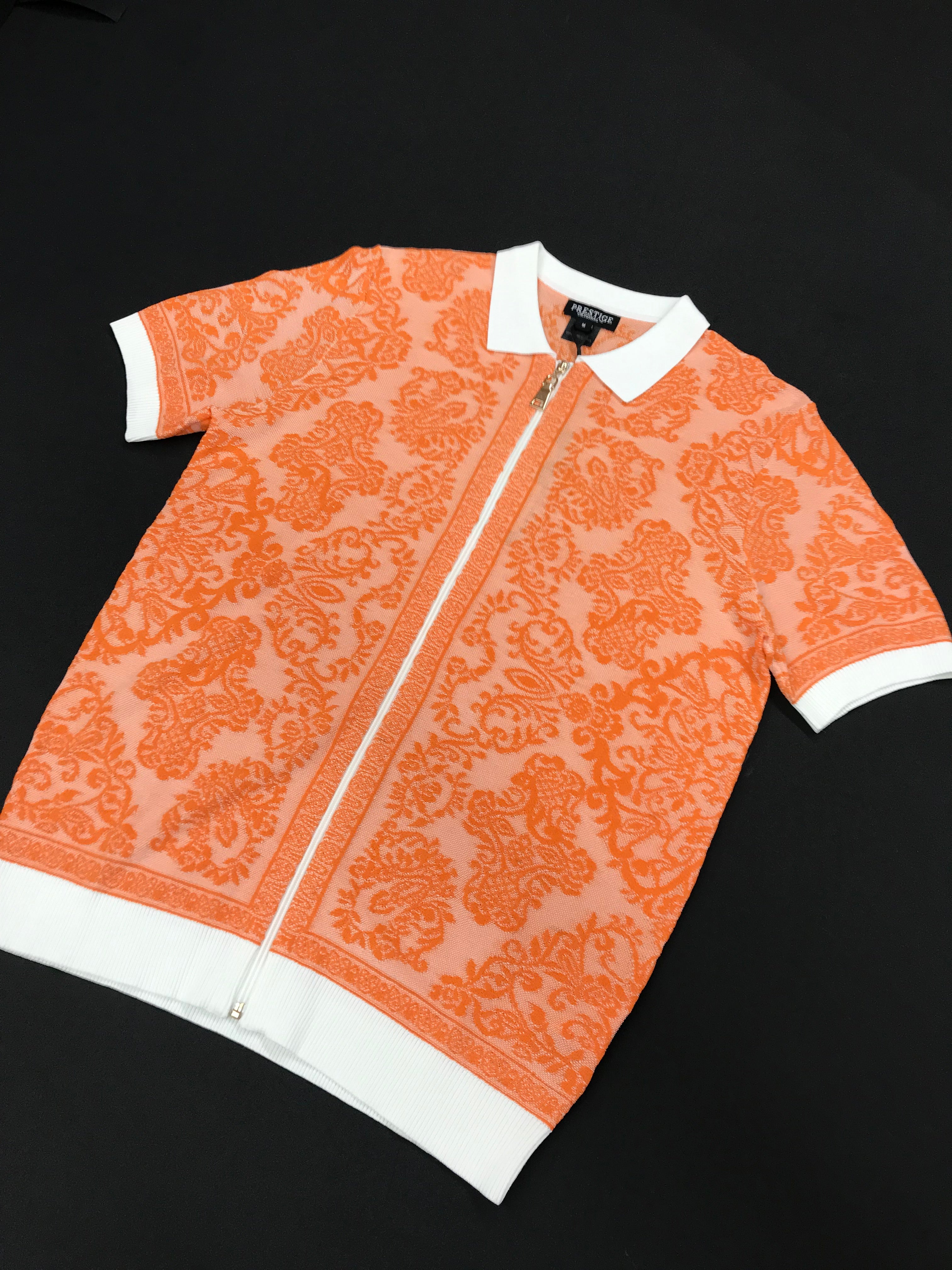 Prestige Orange/White Short Sleeve Shirt