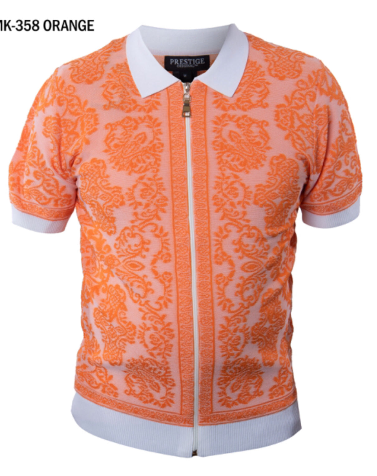 Prestige Orange/White Short Sleeve Shirt