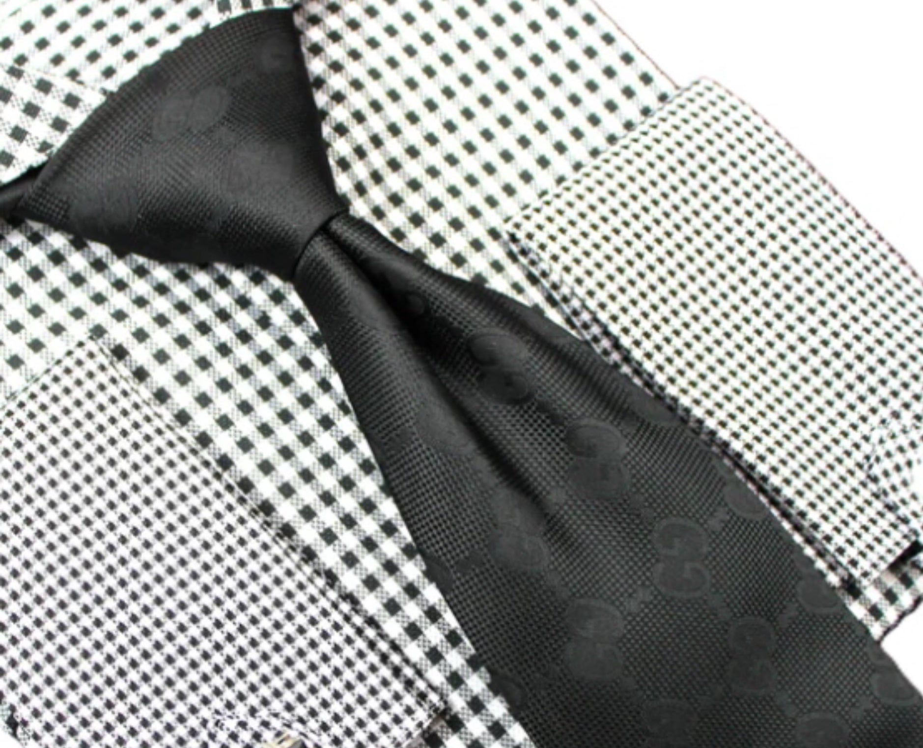 GG Black on Black Tone Tie