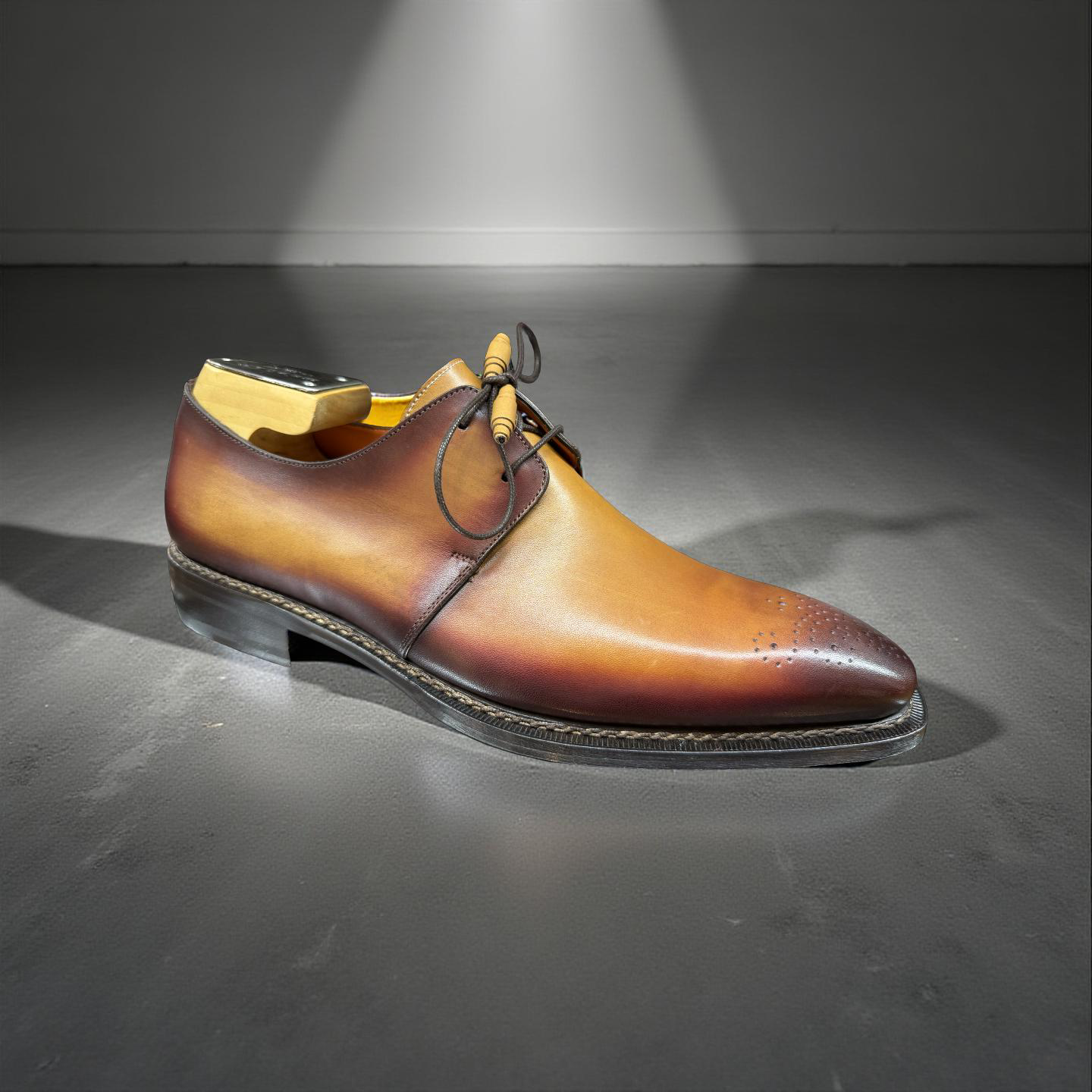 Mezlan Principe Patina Leather Derby