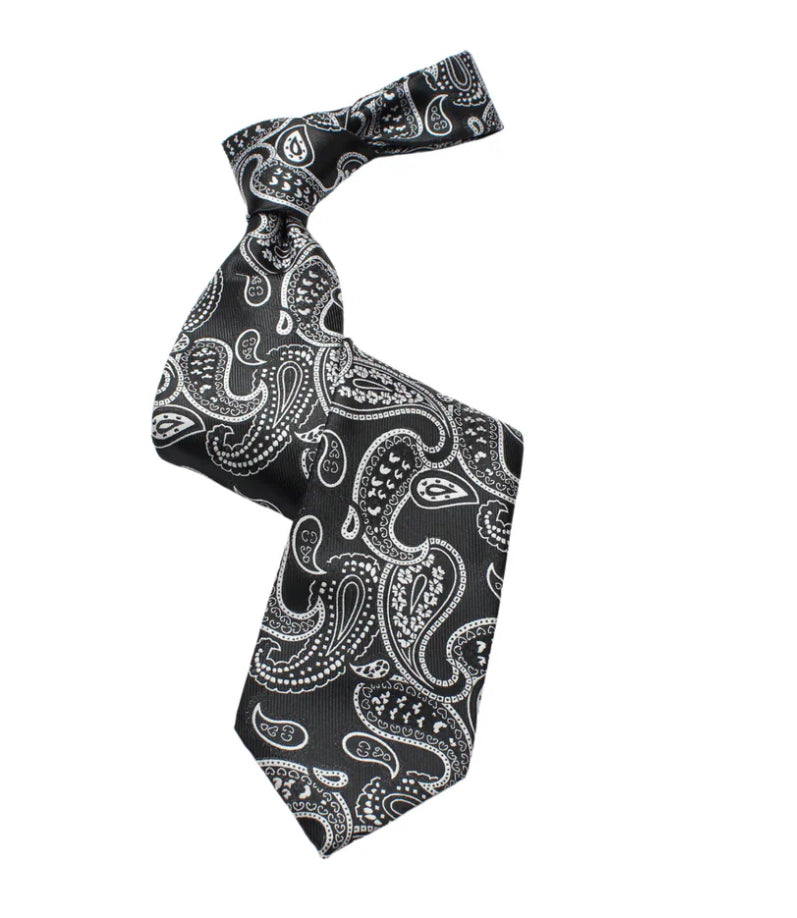 MIB Black and White Paisley #5 Tie