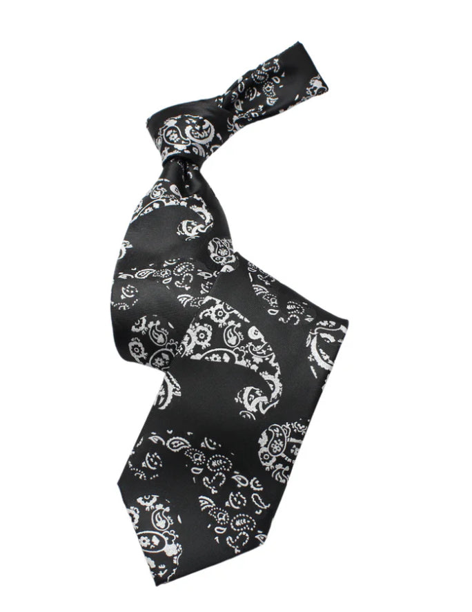 MIB Black and White Paisley #6 Tie