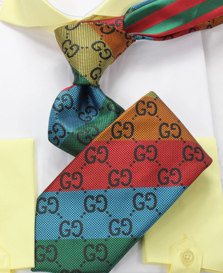 GG Black Multicolored Tie