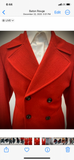 Red Double Breasted Topcoat