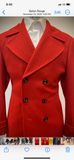 Red Double Breasted Topcoat