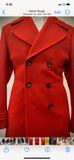 Red Double Breasted Topcoat