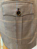 Brown Plaid w/Brown Elbow Patch
