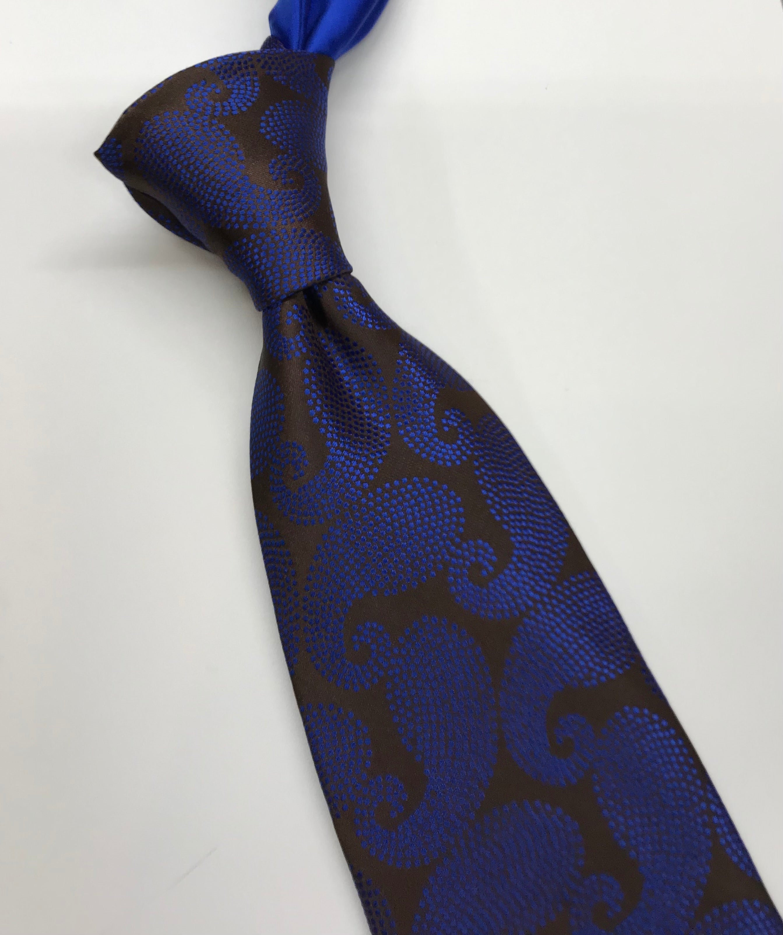 Brown and Royal Blue Paisley