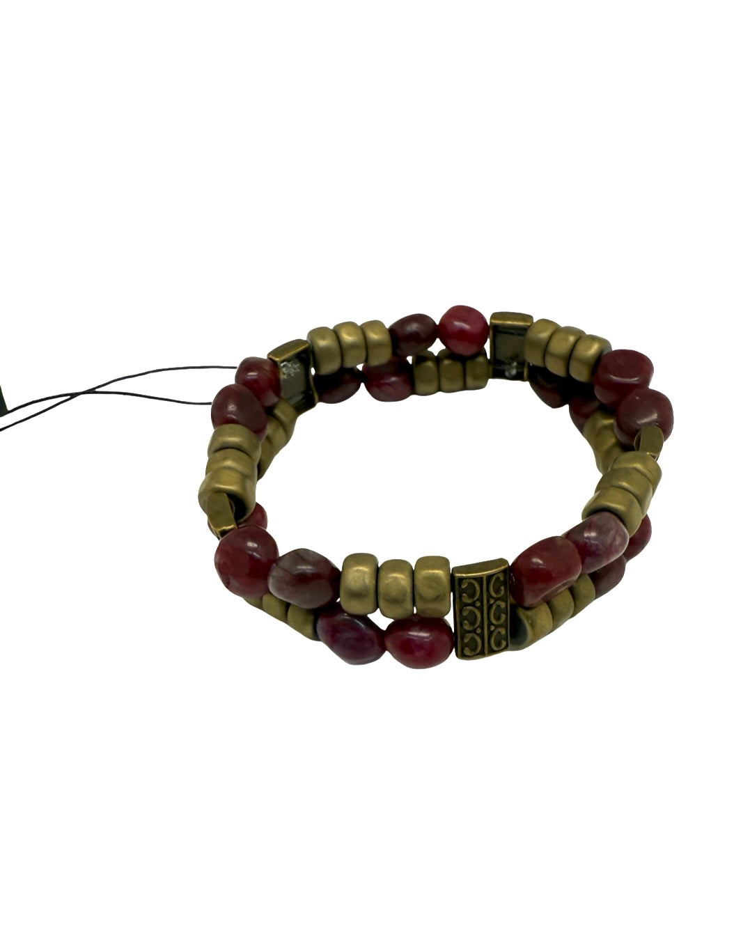 Red Quartz & Hematite Bracelet