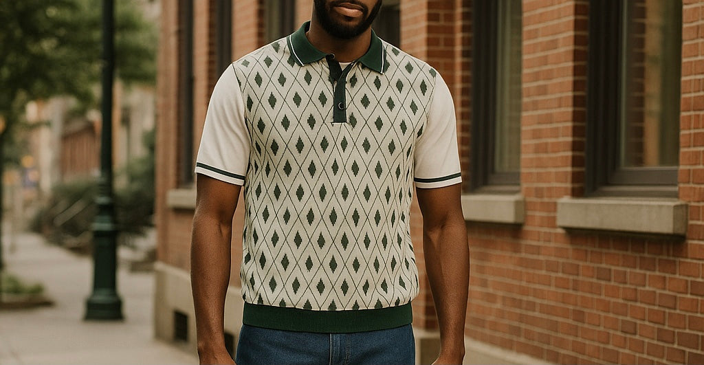 Cigar Couture Forest Green Short Sleeve Knit Shirt