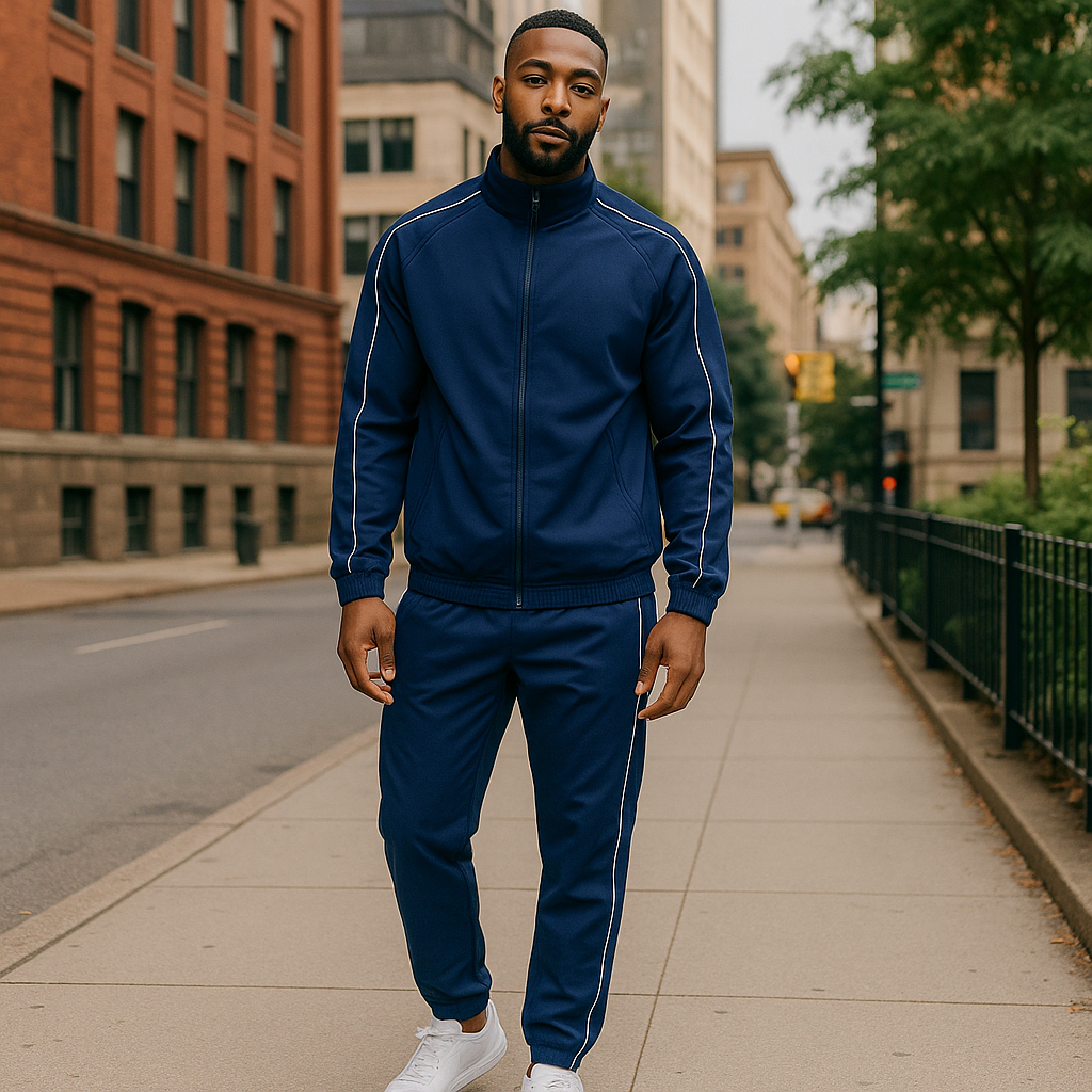 Stitch By Stitch Navy/White Jogger
