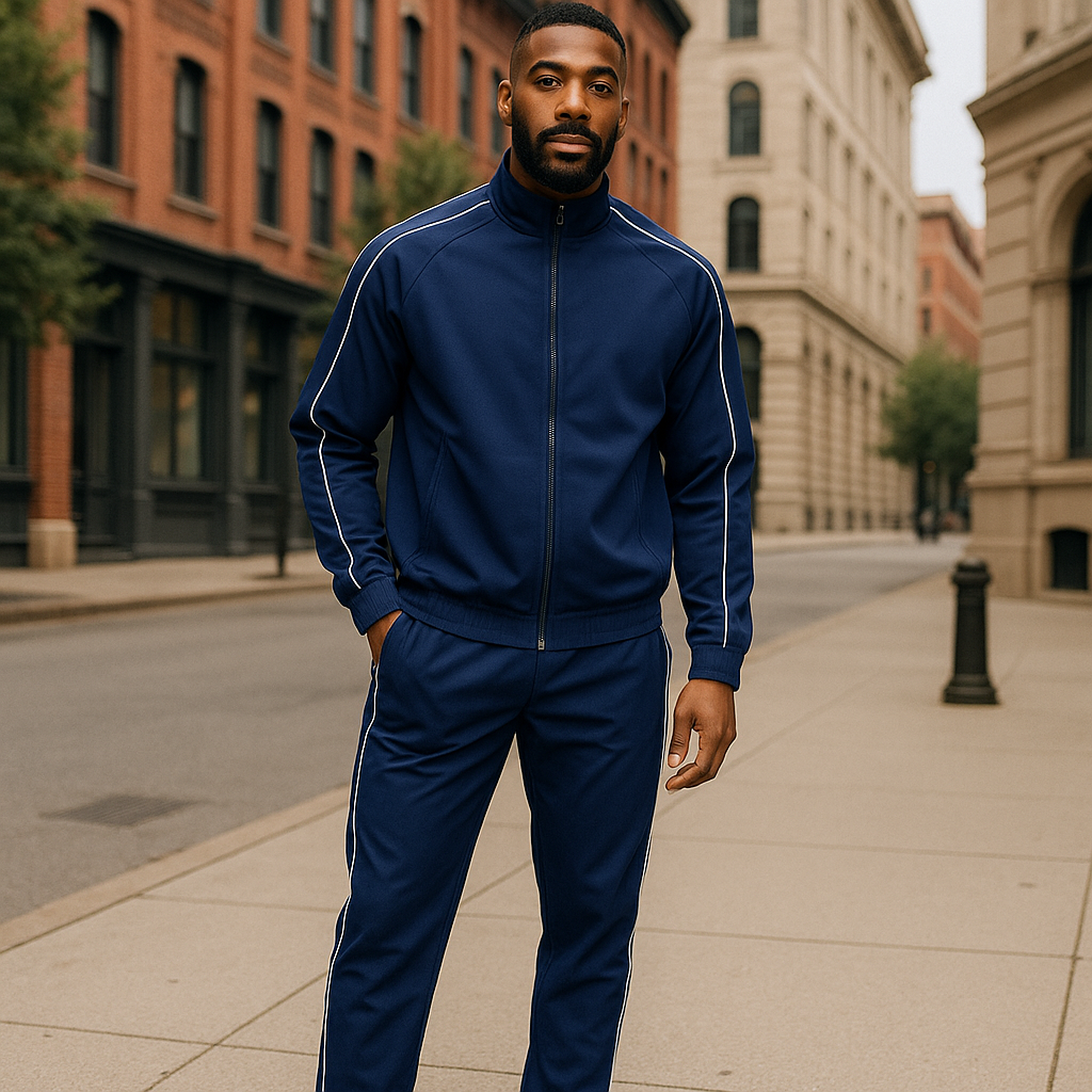 Stitch By Stitch Navy/White Jogger