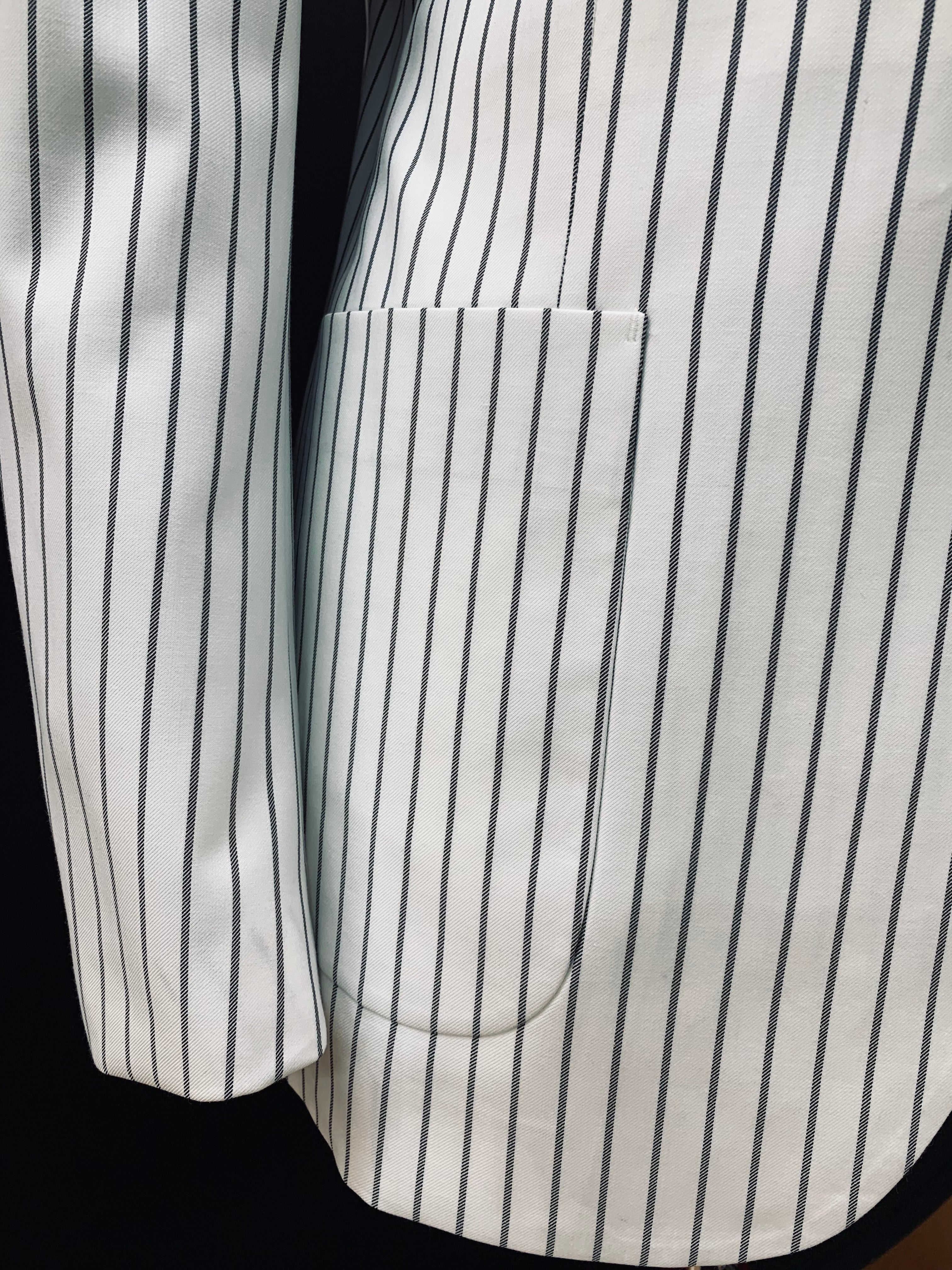 Rossi Man Slim Fit White w/Black Pinstripe 3pc