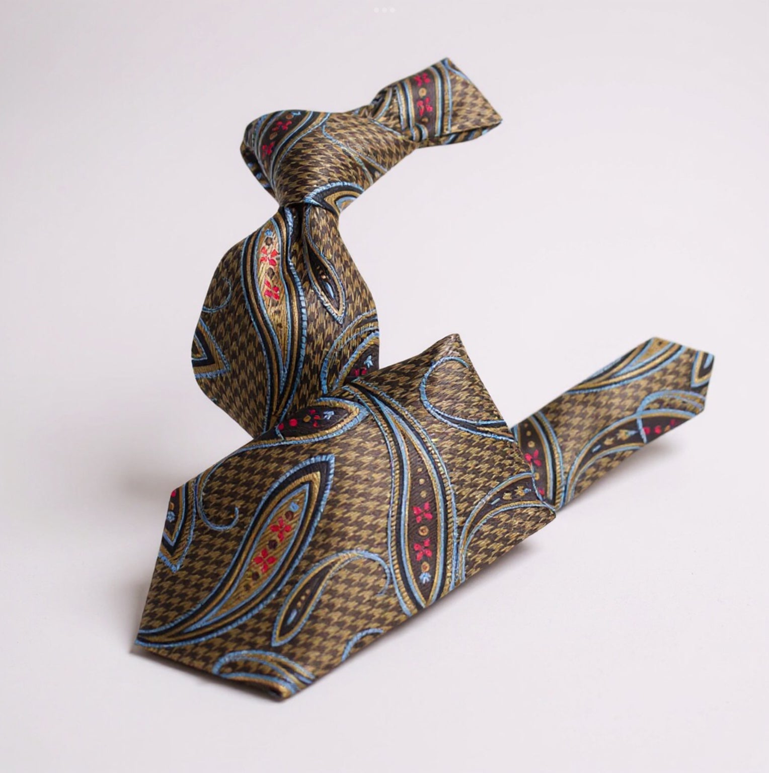 Krazy Paisley Brown & Blue Tie