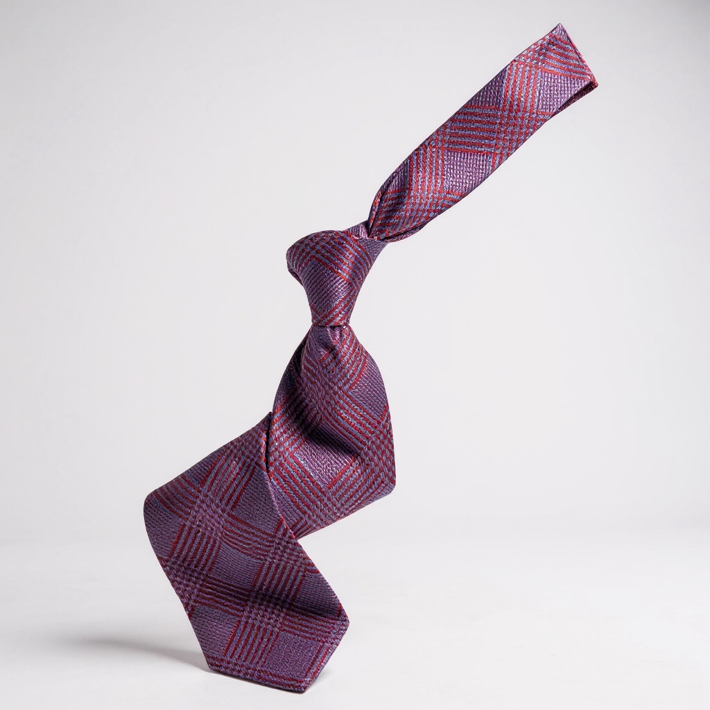 Blue & Orange Plaid Tie