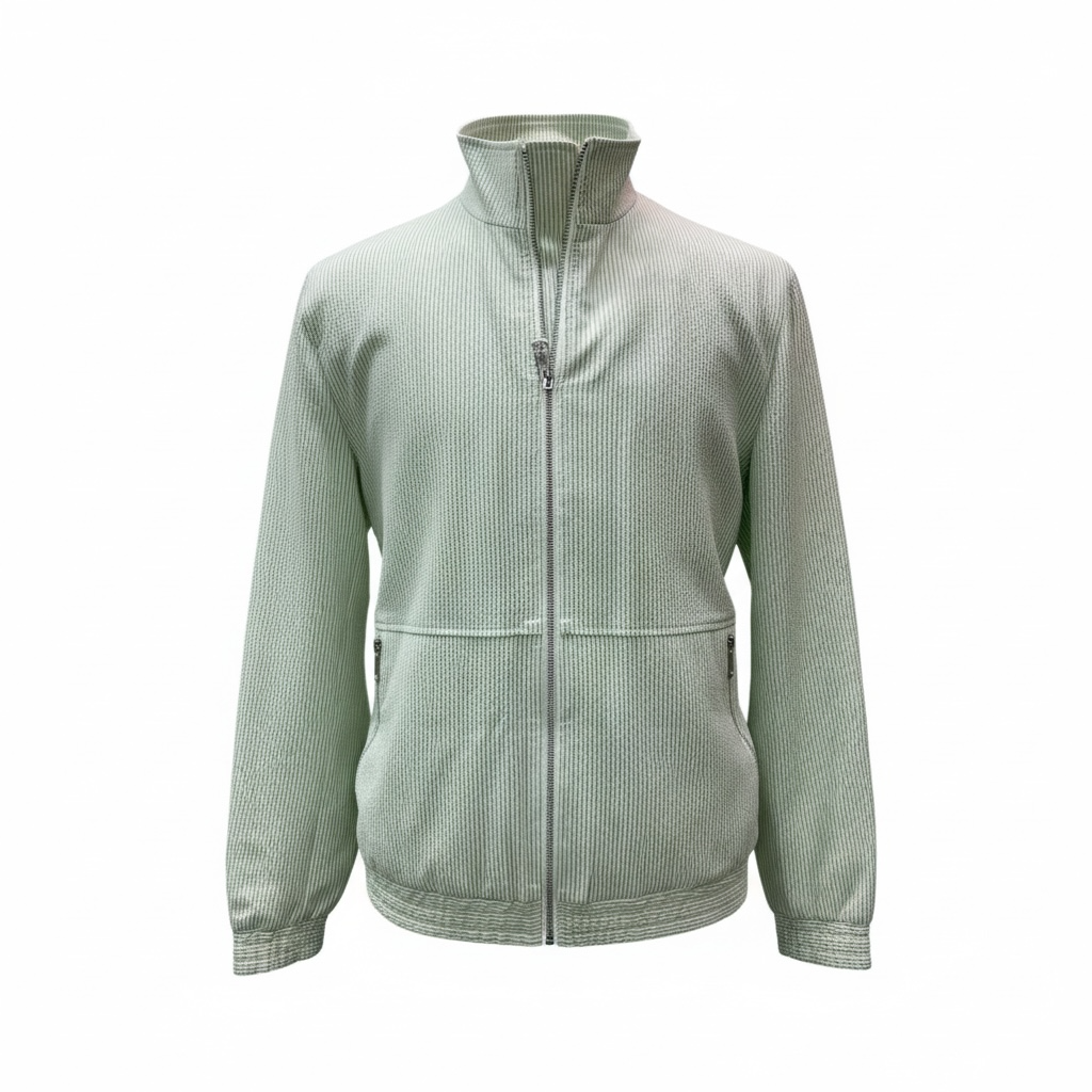 Green Seersucker Jogger