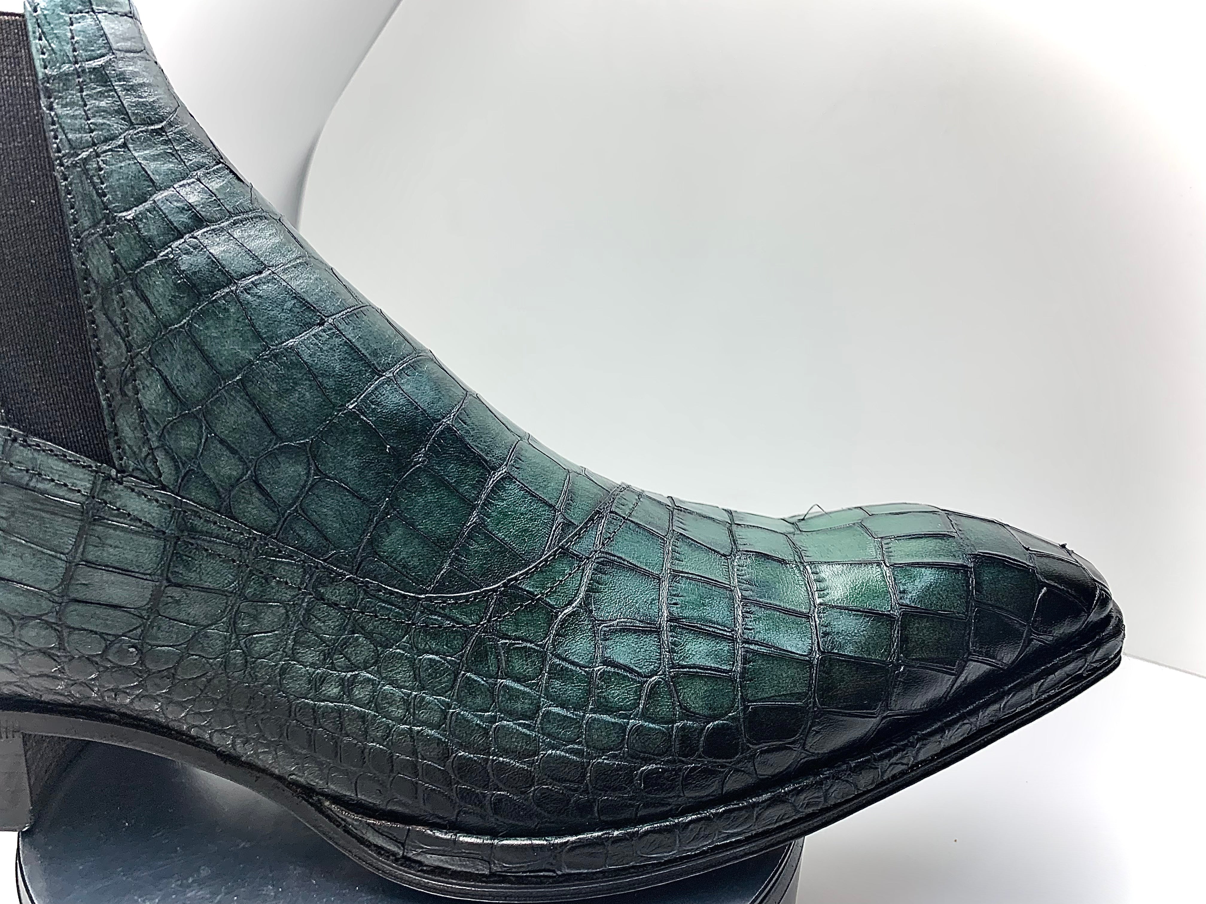 Stitch by Stich Green Croc Embossed Boot