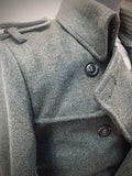 Charcoal Gray Double Breasted Car Coat