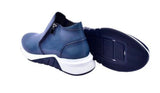 Blue Corrente Calfskin Mid Top Sport Shoe