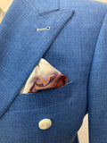 Double Breasted Blue w/White Buttons