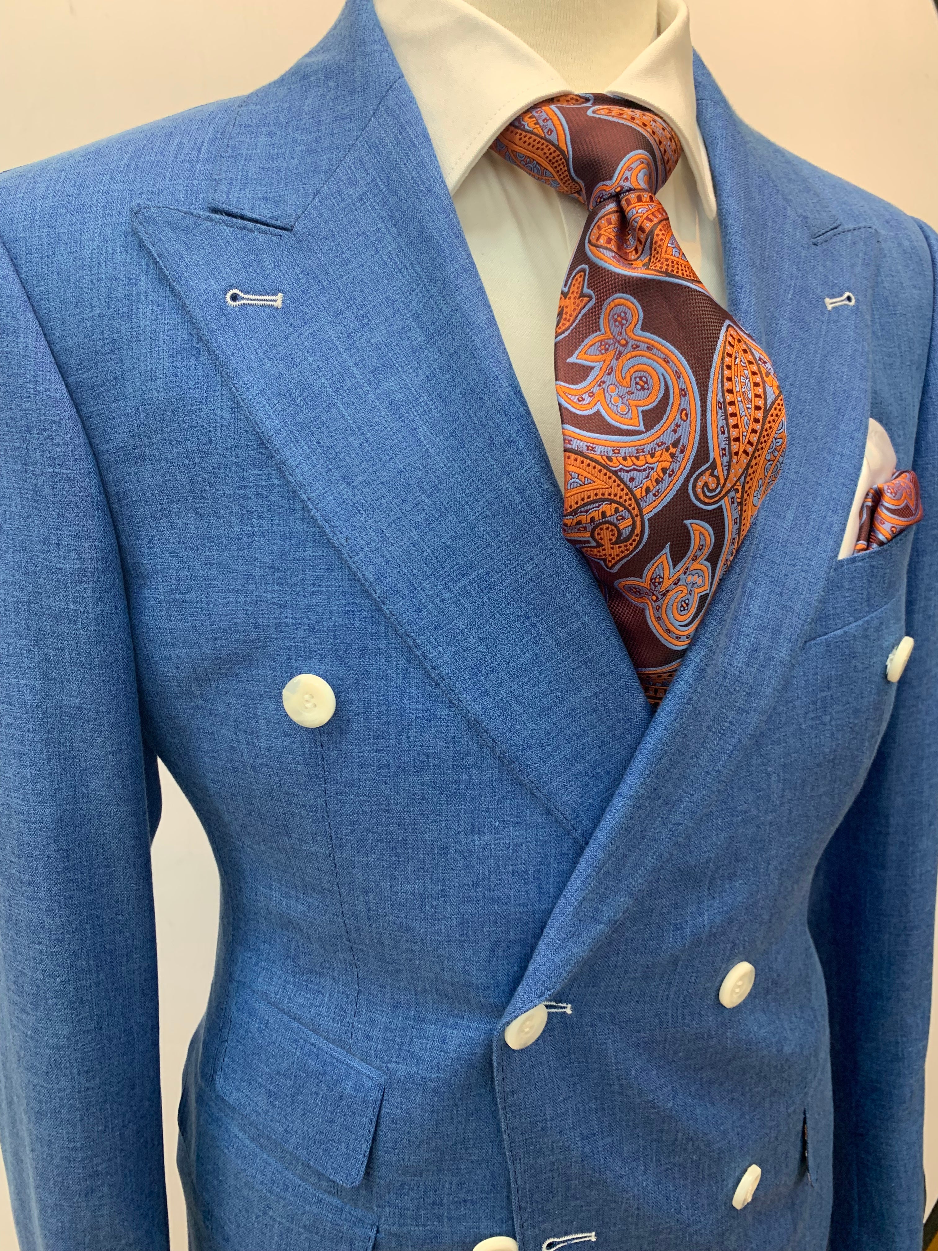 Stitch by Stitch Light Blue Double Breasted Suit