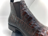 Brown Croc Embossed Shoe