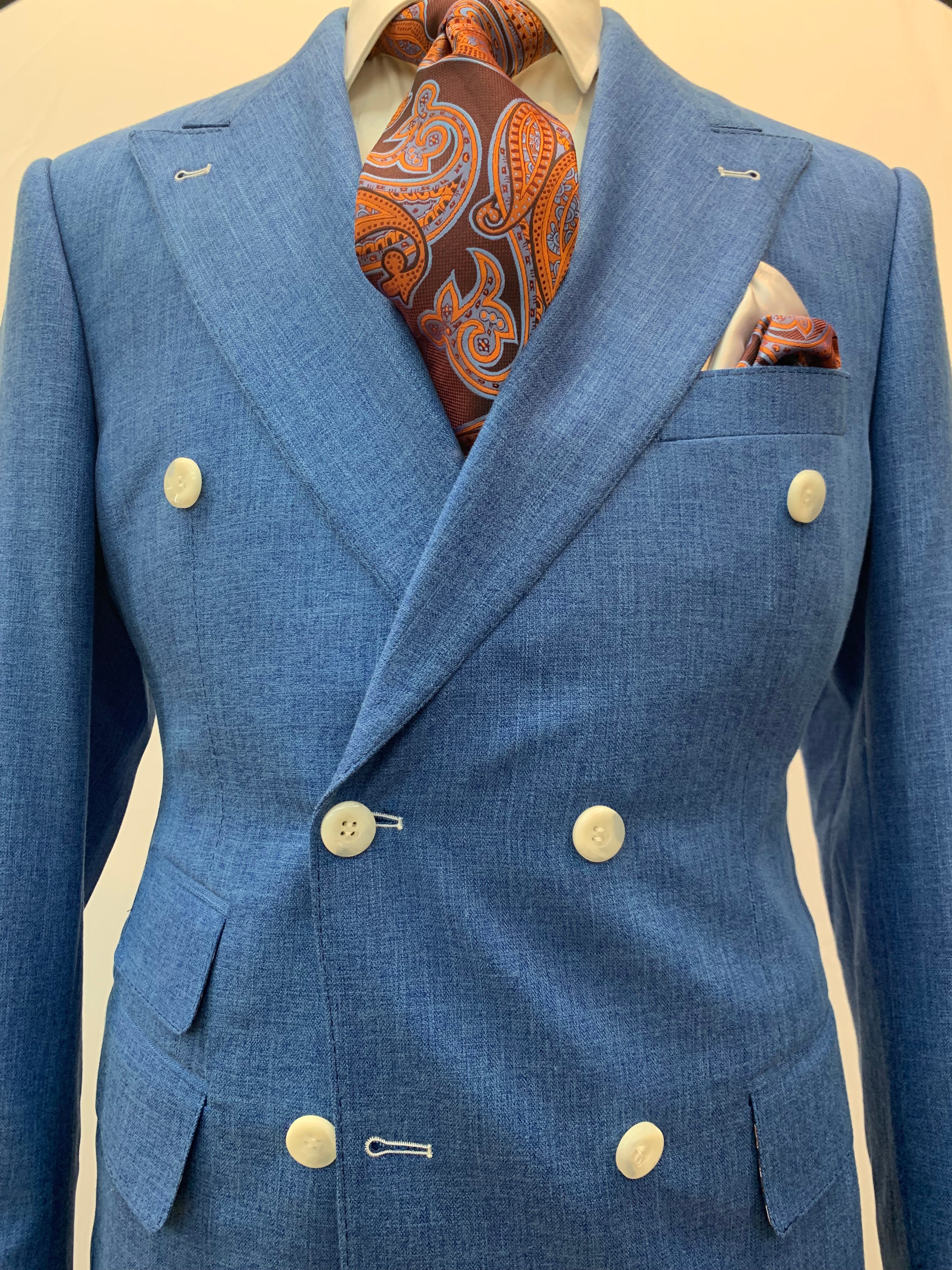 Stitch by Stitch Light Blue Double Breasted Suit