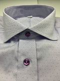 Stitch by Stitch Gray/Purple Polka Dot