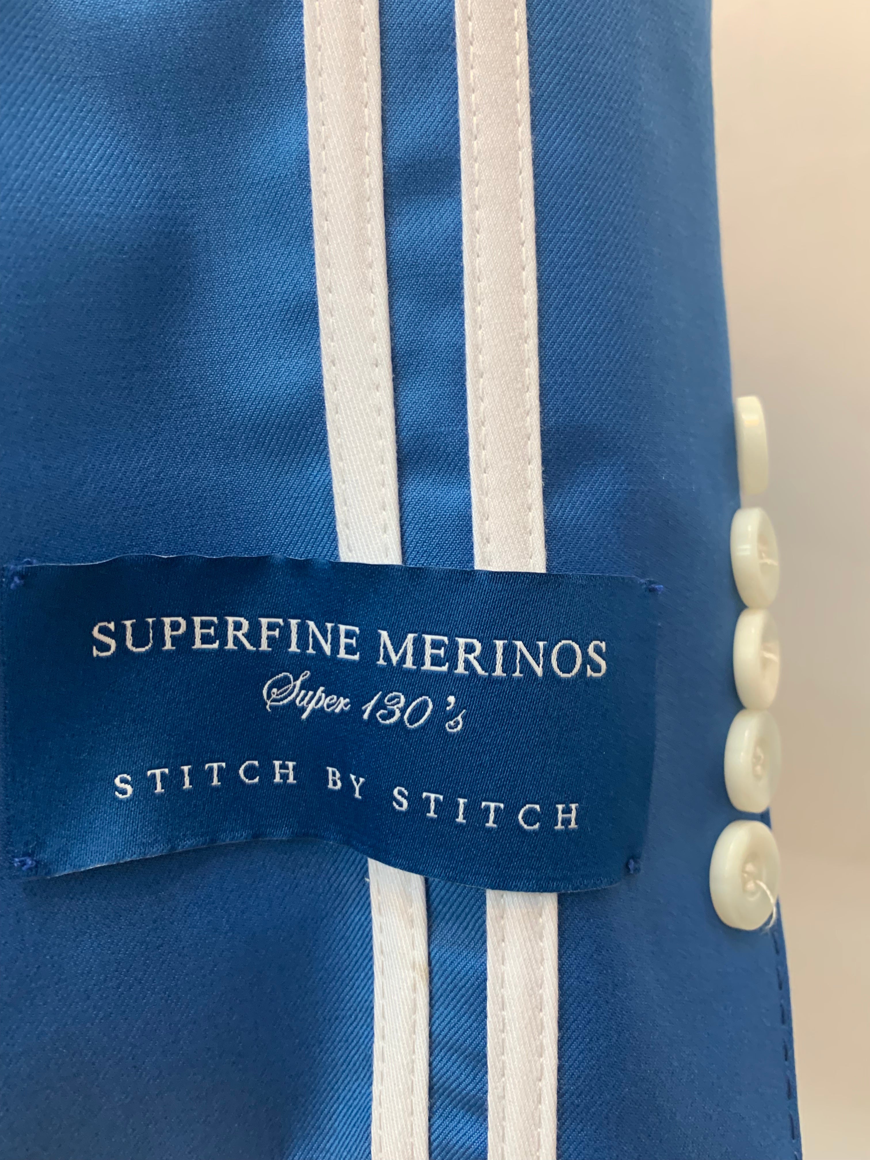Stitch By Stitch Blue w/Double White Trimming