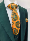 Slim Fit Green Three Piece Suit