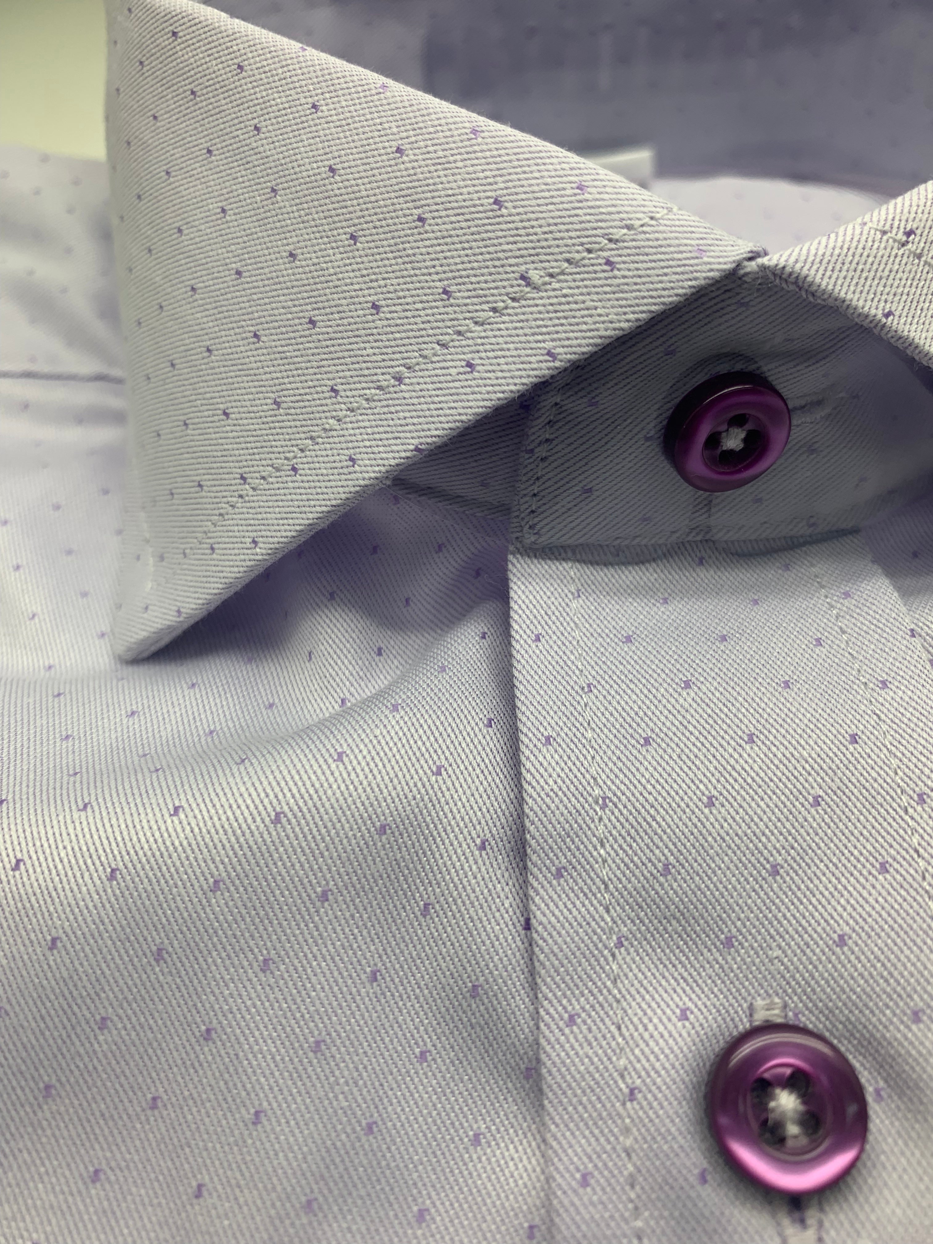 Stitch by Stitch Lavender/Purple Polka Dot Shirt
