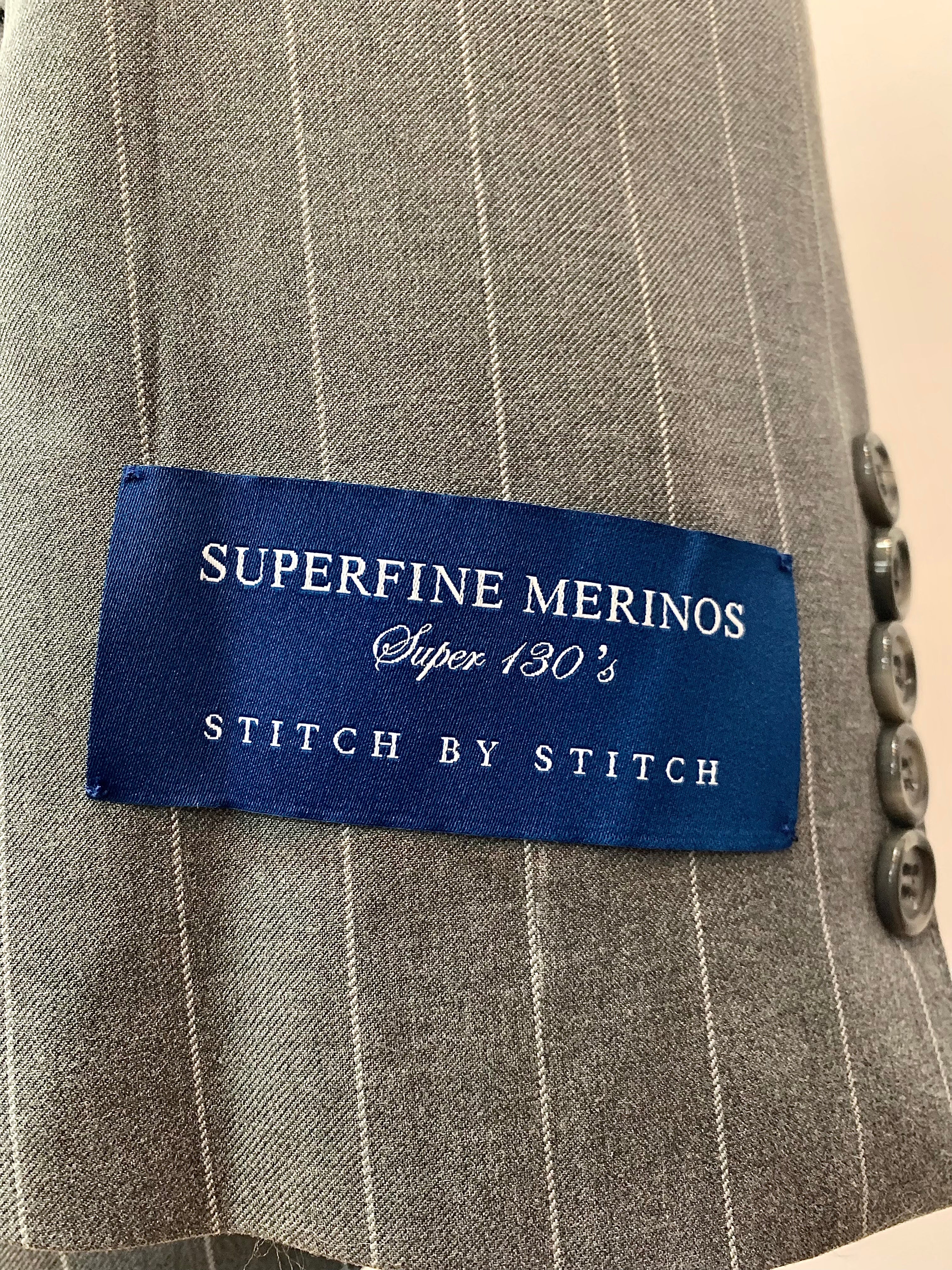 Stitch by Stitch Gray w/White Pinstripe Suit