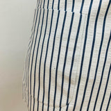 Slim Fit White Navy Seersucker
