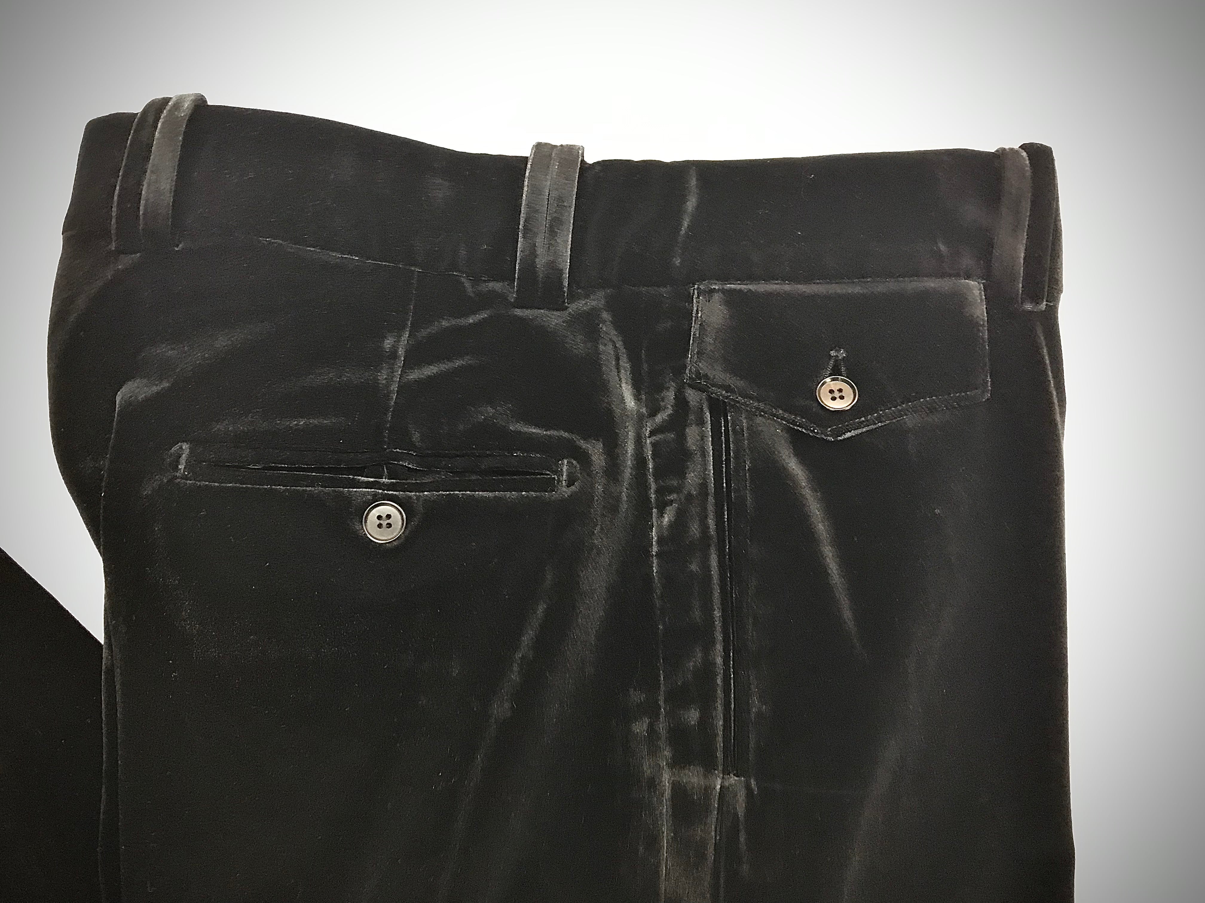 Black Velvet Trousers | Mens Velvet Trousers | Marc Darcy Menswear