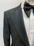 Black Paisley Two Piece Tuxedo