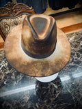 Tan Burnished Stressed Hat