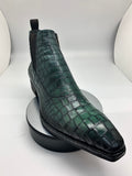 Green Croc Embossed Boot